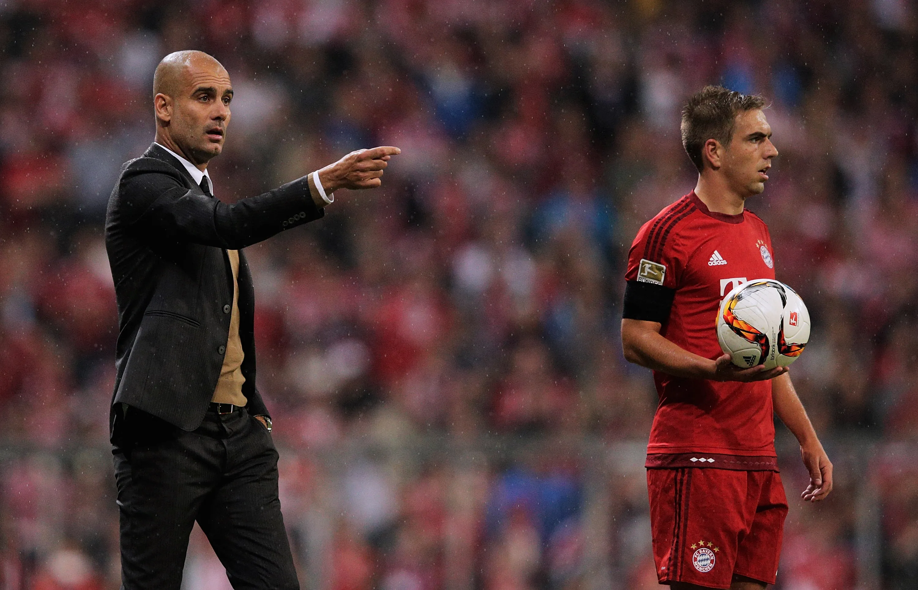 Pep Guardiola and Philipp Lahm during their time at Bayern Munich.