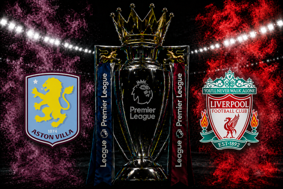 Aston Villa atropela o Liverpool, assume o G-4 e deixa os Reds sob pressão total.